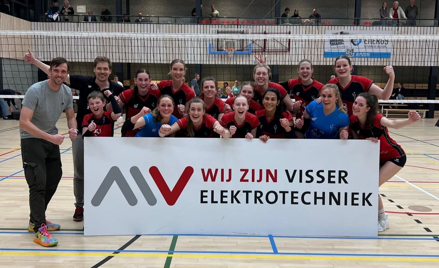 Hard werken wordt beloond voor Visser Elektrotechniek VCN dames 1